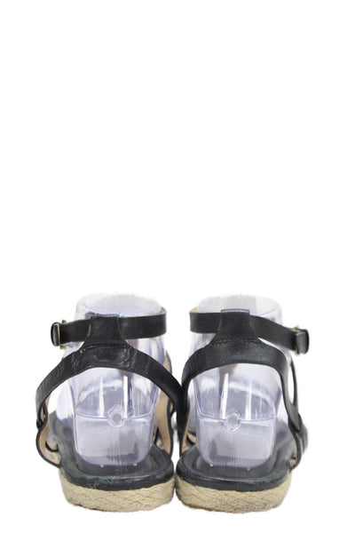 Cole Haan Womens Snakeskin Print T Strap Thong Sandals Black Size 8
