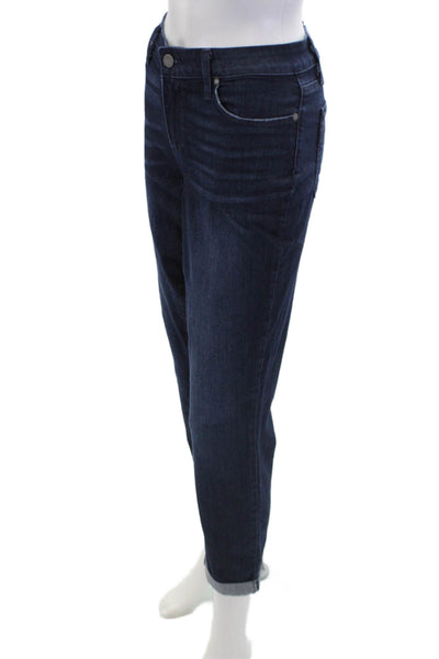 Paige Womens Kylie Crop Cuffed Skinny Leg Jeans Blue Cotton Size 30