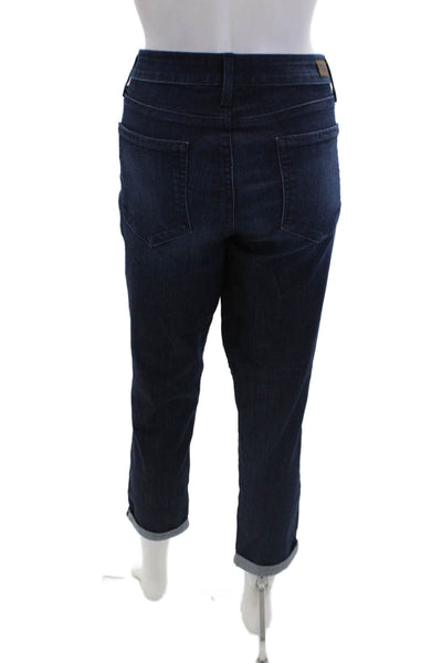 Paige Womens Kylie Crop Cuffed Skinny Leg Jeans Blue Cotton Size 30