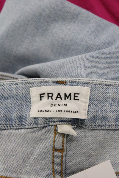 Frame Denim Womens Cotton Cut Out Mid-Rise Cropped Bootcut Jeans Blue Size 29