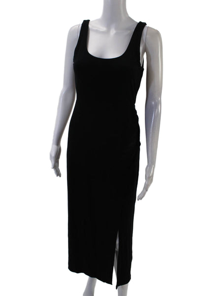 Z Supply Womens Scoop Neck Sleeveless High Slit Maxi Dress Black Size S