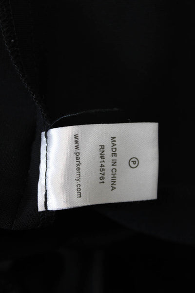 Parker Womens Ruffle Trim V Neck Sleeveless Jumpsuit Black Size 6
