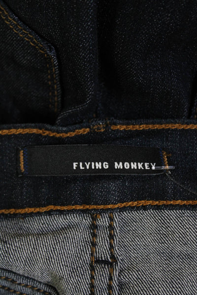 Flying Monkey Womens Cotton Skinny Fit Flare Leg Denim Jeans Blue Size 11