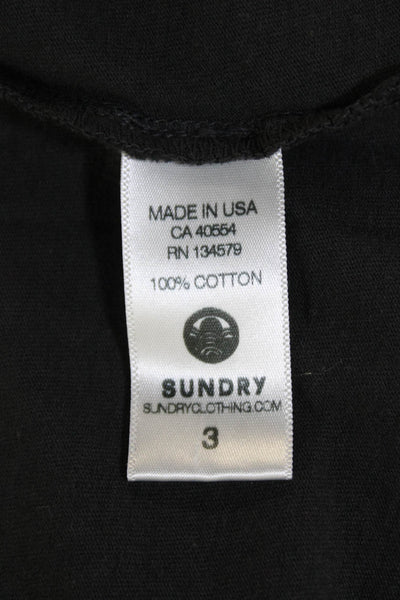 Sundry Womens Distressed Round Neck Sleeveless Tank Top Dark Green Size 3