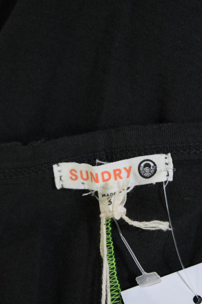 Sundry Womens Distressed Round Neck Sleeveless Tank Top Dark Green Size 3