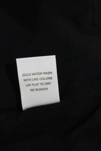 LNA Womens Cotton Double Cut Round Neck Sleeveless Tank Top Black Size L