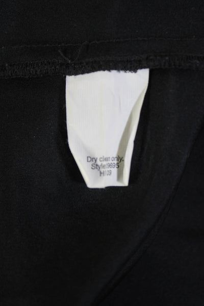 J Crew Womens Silk Sleeveless Round Neck Ruffle Blouse Black Size 4