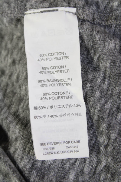 J Crew Womens Cotton Sleeveless Jeweled Tank Top Gray Size M