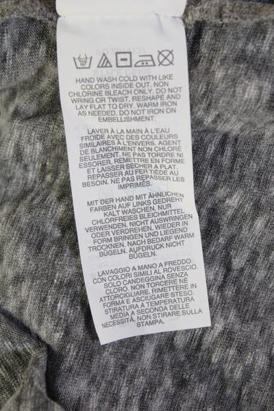 J Crew Womens Cotton Sleeveless Jeweled Tank Top Gray Size M