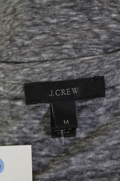 J Crew Womens Cotton Sleeveless Jeweled Tank Top Gray Size M