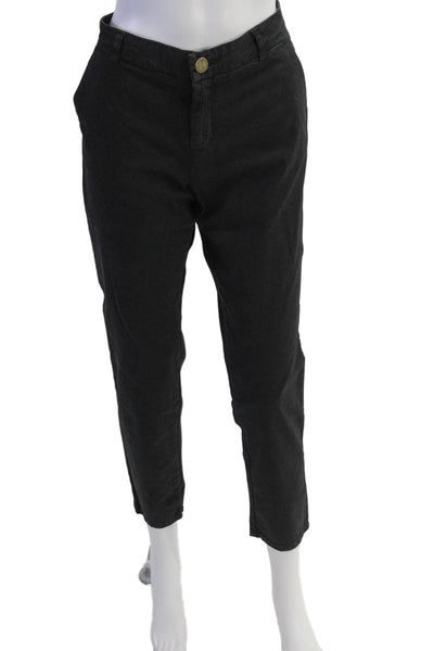 Current/Elliott Womens Cotton Stiletto Tapered Trouser Jeans Black Size 30
