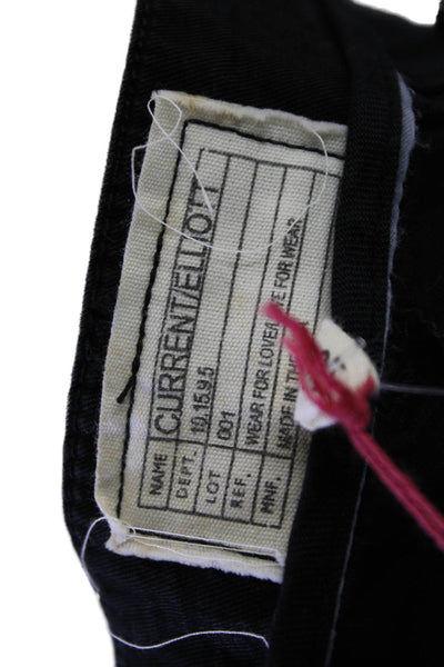 Current/Elliott Womens Cotton Stiletto Tapered Trouser Jeans Black Size 30