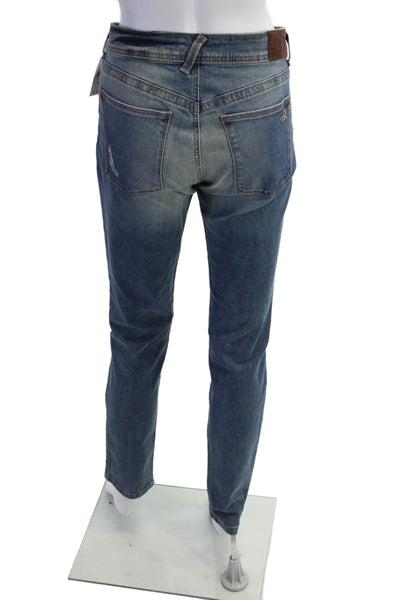 DL1961 Womens Cotton Distressed Zippered Amanda Skinny Jeans Blue Size 30