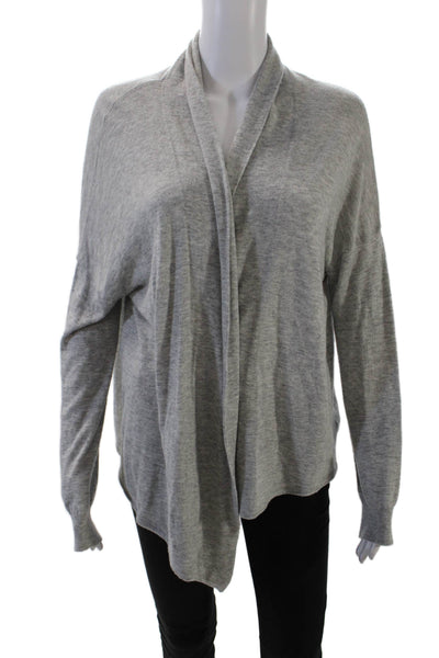 Joie Womens Long Sleeve Open Front Knit Cardigan Sweater Gray Size Large