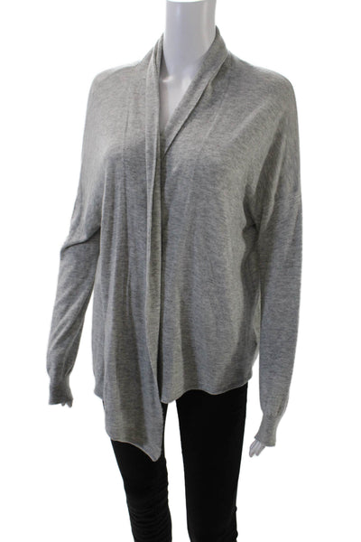 Joie Womens Long Sleeve Open Front Knit Cardigan Sweater Gray Size Large