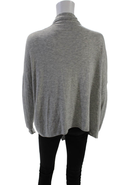 Joie Womens Long Sleeve Open Front Knit Cardigan Sweater Gray Size Large
