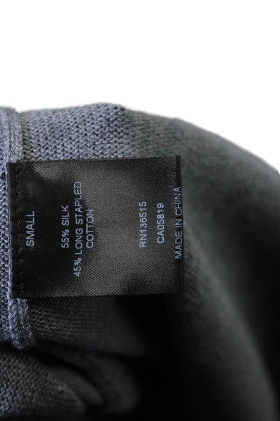 One Grey Day Womens Tiered Long Sleeve Scoop Neck Sweater Gray Silk Size Small