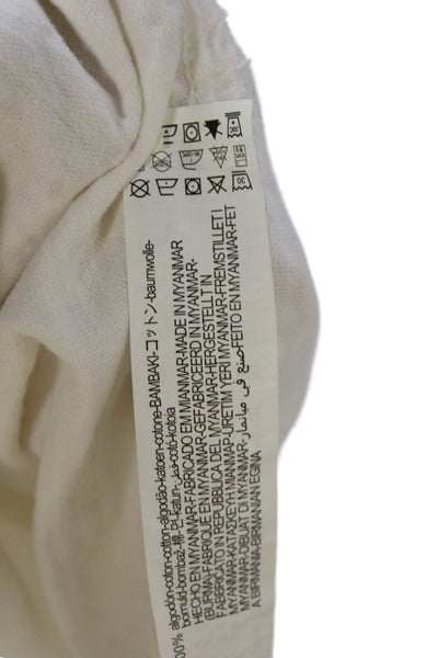 Zara Womens Cotton Corduroy Collared Button Down Jacket White Size XS
