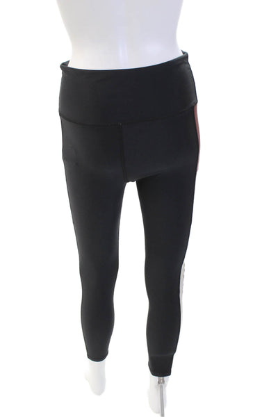 PE Nation Womens Graphic Print Elastic High Waisted Leggings Black Size S