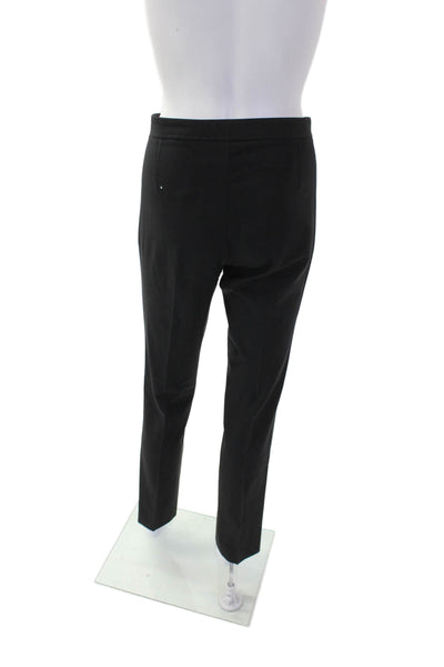 Theory Womens Wool Tailored Slim Fit Straight Leg Zip Fly Pants Black Size 4