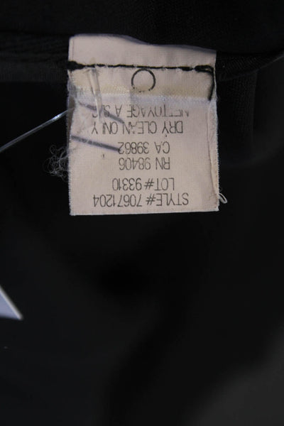 Theory Womens Wool Tailored Slim Fit Straight Leg Zip Fly Pants Black Size 4
