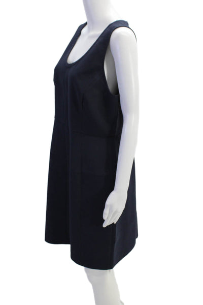 J Crew Womens Sleeveless Knee Length A Line Dress Navy Blue Size 12