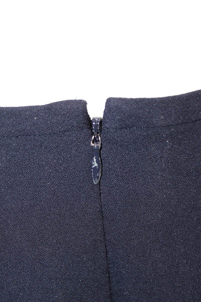 J Crew Womens Sleeveless Knee Length A Line Dress Navy Blue Size 12