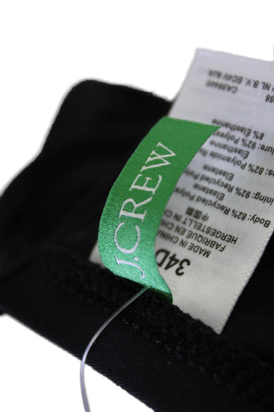 J Crew Womens High Rise Bikini Bathing Suit Black Size Extra Large 34/D