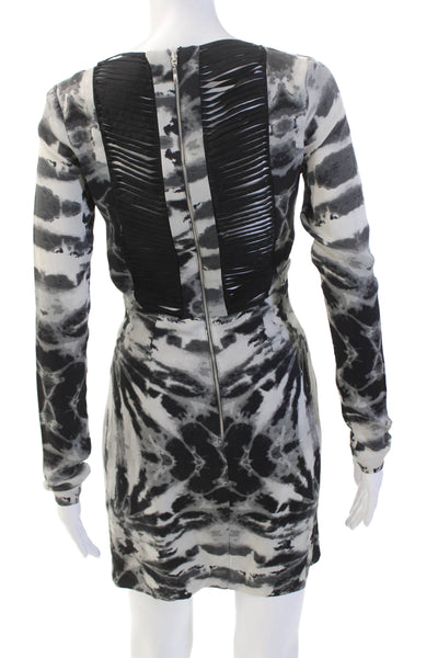 Mara Hoffman Womens Silk Long Sleeve Strappy Back Bodycon Dress Black Size 2