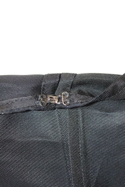 Yune Ho Womens Sleeveless Crew Neck Ruffled Blouse Top Black Size Medium