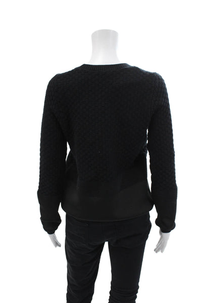 Comptoir Des Cotonniers Womens Long Sleeve Crew Neck Sweater Black Wool Small