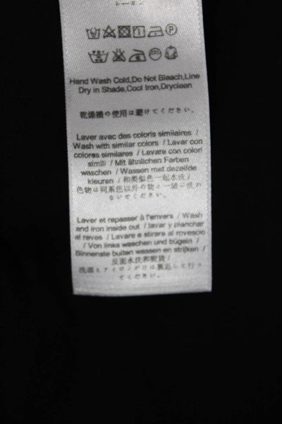 Comptoir Des Cotonniers Womens Back Zip Scoop Neck Knit Top Black Size Small