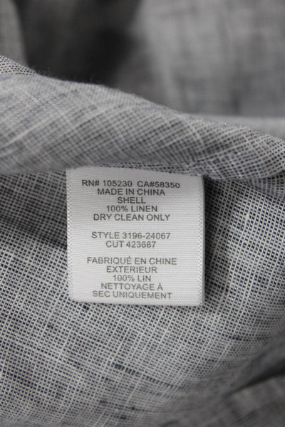 Joie Womens Sleeveless V Neck High Low Linen Top Gray Size Small