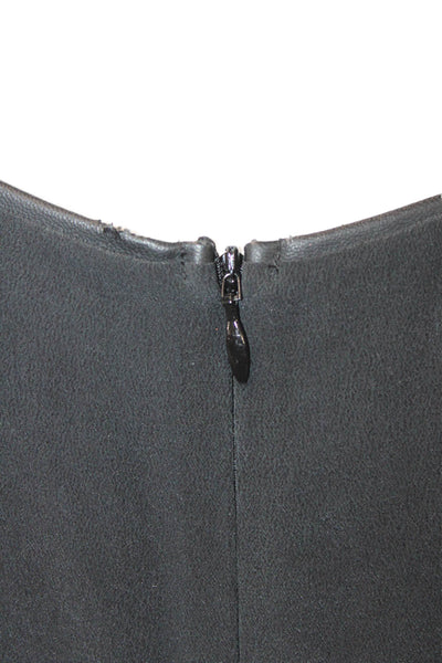 Comptoir Des Cotonniers Womens Back Zip V Neck Silk Shift Dress Black Size IT 38