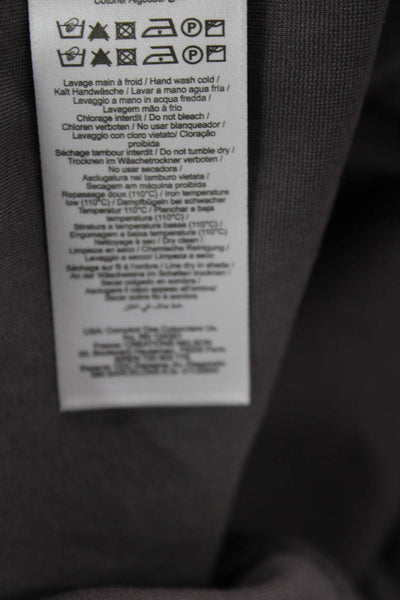 Comptoir Des Cotonniers Womens Short Sleeve Crew Neck Sheath Dress Gray Size 2