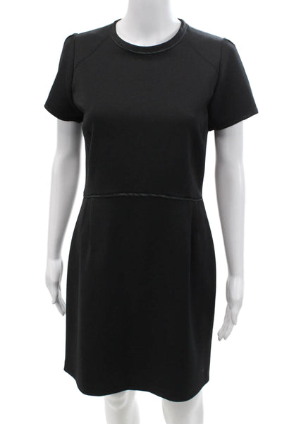 Comptoir Des Cotonniers Womens Back Zip Crew Neck Peplum Dress Black Size IT 40
