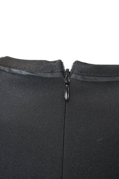 Comptoir Des Cotonniers Womens Back Zip Crew Neck Peplum Dress Black Size IT 40