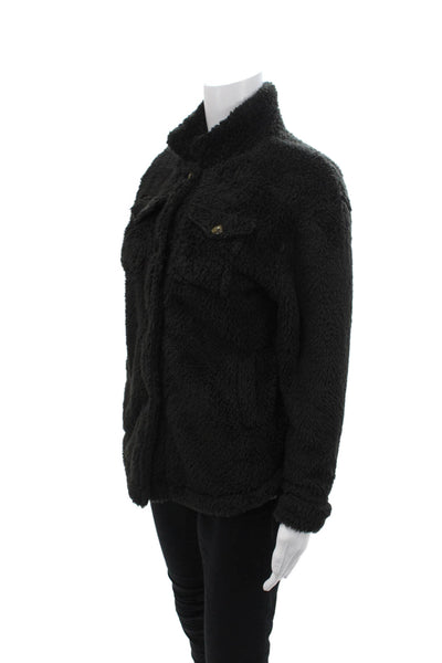 Vintage Havana Womens Long Sleeves Button Down Shirt Black Size Extra Large
