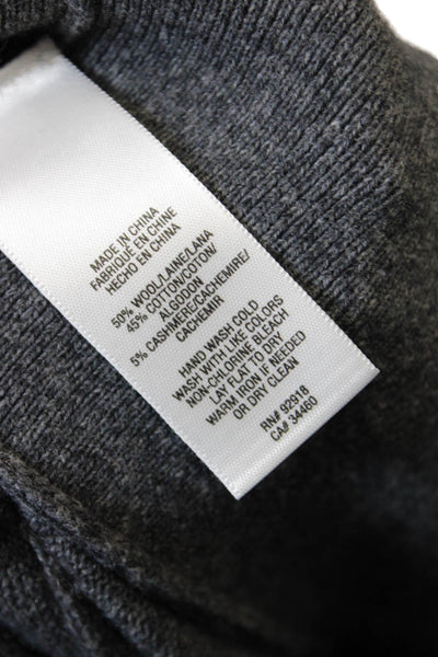 Juicy Couture Womens Scoop Neck 3/4 Sleeve Knit Sweatshirt Gray Size Small