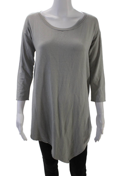 Soft Joie Womens 3/4 Sleeve Scoop Neck Oversized Sweatshirt Gray Extra Small