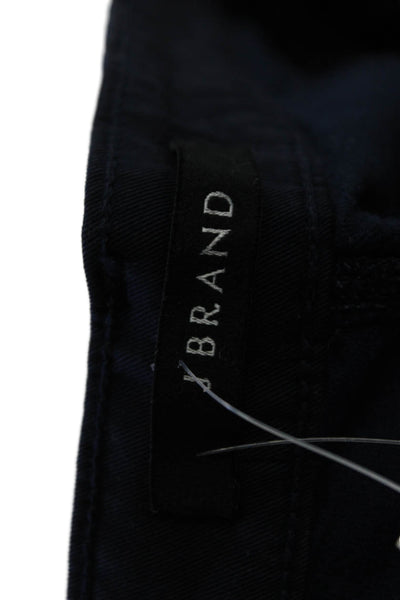 J Brand Womens Zipper Fly Mid Rise Velvet Skinny Ankle Jeans Navy Blue Size 30