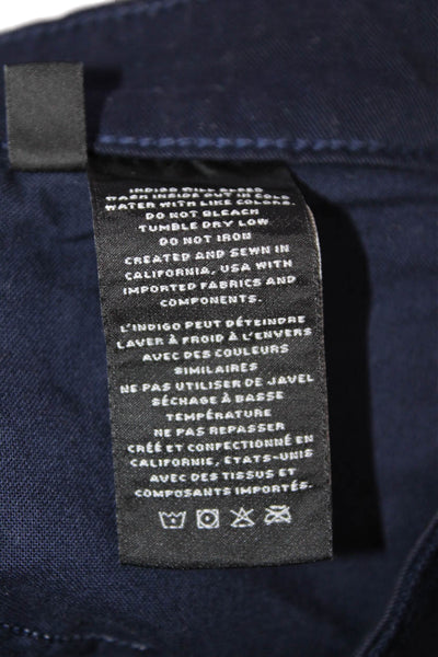 J Brand Womens Zipper Fly Mid Rise Velvet Skinny Ankle Jeans Navy Blue Size 30