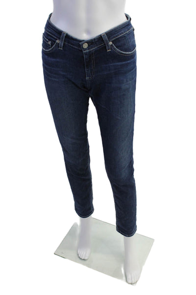 AG Adriano Goldschmied Womens High Rise Stilt Cigarette Leg Jeans Blue Size 28
