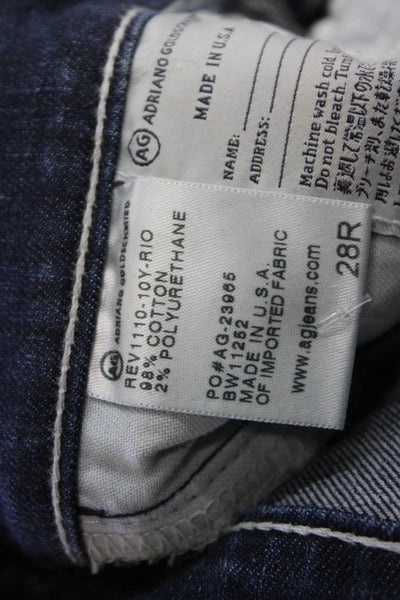 AG Adriano Goldschmied Womens High Rise Stilt Cigarette Leg Jeans Blue Size 28