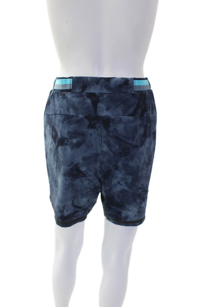 Lululemon Womens Zippered Pocket Drawstring Waist Athletic Shorts Blue Size S