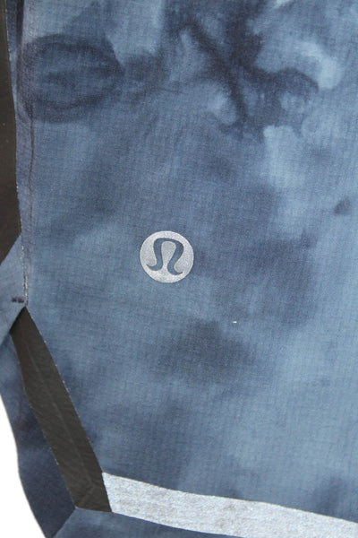 Lululemon Womens Zippered Pocket Drawstring Waist Athletic Shorts Blue Size S