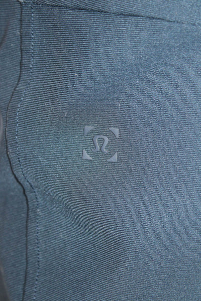 Lululemon Womens Ribbed Detail Zippered Pocket Athletic Joggers Blue Size S