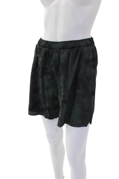 Lululemon Womens Zippered Pocket Drawstring Waist Athletic Shorts Green Size S