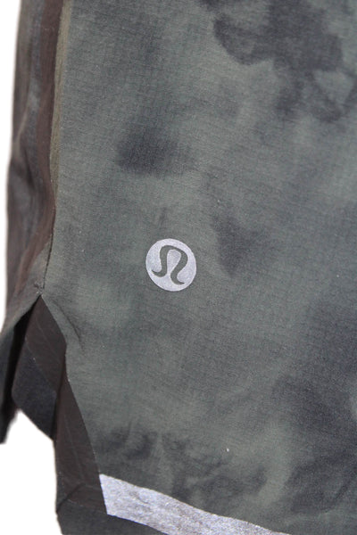 Lululemon Womens Zippered Pocket Drawstring Waist Athletic Shorts Green Size S