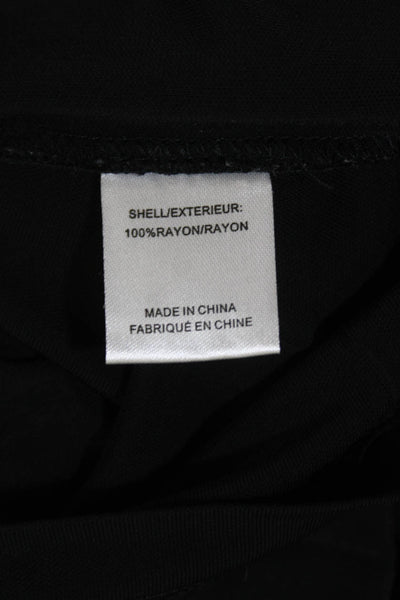 Haute Hippie Womens V-Neck Long Sleeve Stretch Blouson Top Black Size XS